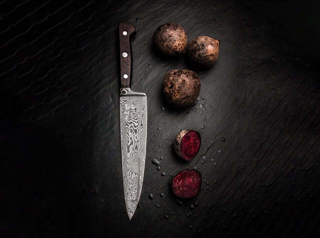 Chefmesser Dampfmaschinen-Damast 4 Chefmesser Dampfmaschinen-Damast – Bild 2