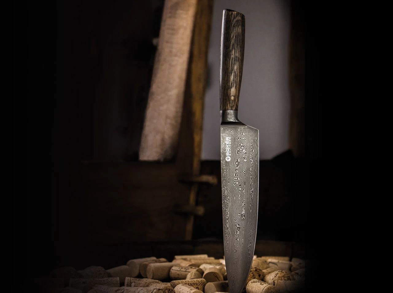 Core Damast Chefmesser 5 Core Damast Chefmesser – Bild 3