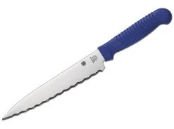 Spyderco Allzweckmesser 6" Serrated Blau