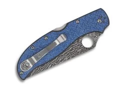 Spyderco Strech 2XL Blue Nishijin Glass Fiber Damascus Sprint Run -Messer Rabatt spyderco strech 2xl blue nishijin glass fiber damascus sprint run 01sp1247dam 2 1280x1280