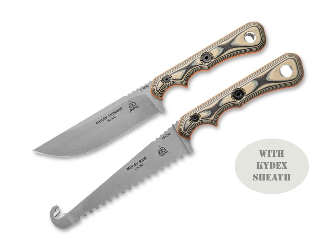 TOPS Knives Muley Combo Kydex Sheath Tan Black G10 3 TOPS Knives Muley Combo Kydex Sheath Tan Black G10