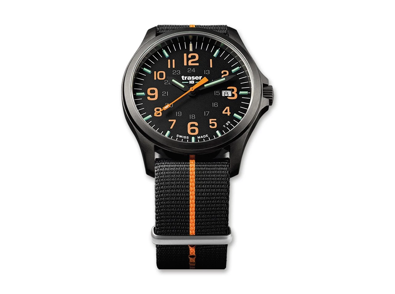 P67 Officer Pro Gunmetal Black & Orange Nato 3 P67 Officer Pro Gunmetal Black & Orange Nato